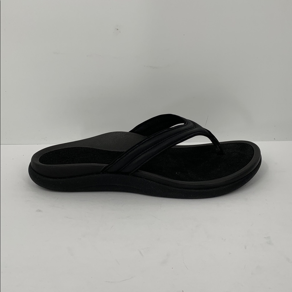 Abeo Black Women’s Thong Sandals - Picture 2 of 7